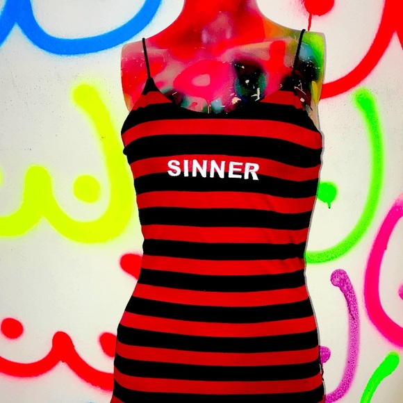 Omighty Sinner Skinny Striped Dress - Picture 5 of 6